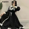 Spring Lolita Style Women Dress Vintage Ruffles Long Sleeve Fashion Sailor Collar Maid Cosplay Ladies es 210521