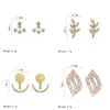 New Trendy Pearl Earrings Angel Wings Feather Shape Stud Earring For Girls Bohemian Wedding Jewerly Gifts 2020