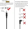 HYS G-förmiges Ohrhörer-Headset mit integriertem Line-Mikrofon, PTT Push-to-Talk, Ohrhaken-Ohrhörer, 3,5 mm S/P 4C-Gewindeanschluss für Yaesu Vertex VX-6R, VX-7E