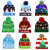 LED Christmas hat sweater knitted woolen xmas Light-up Colorful Stylish Beanie Cap hats children 2021 New Year decoration gifts