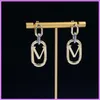 Mode Nouvelles Femmes Boucles D'oreilles Lettres Boucle D'oreille Designer Femmes Oreille Goujons Or Couleur Designers Chaîne Bijoux Dames Pour Cadeaux De Fête NICE D221158F