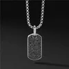 Heren dogtag zwarte dog tag charme hanger heren roestvrij stalen ketting voor heren5171944