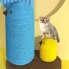 Kattleksaker som tittar på kycklingklättringsram Sisal Scratching Board Scratch-resistent slipning Claw Kitten Post Pet