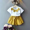 Gooporson Summer Kids Abbigliamento Cute Flower Collar Topbow Shorts Cute Little Girls Abbigliamento Set Moda Bambini Abiti G220310