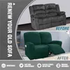 1 2 Seater Velvet Recliner Cover Stretch Lounger Sofa Chair Slipcovers for Living Room Couch Covers Furniture Protector Elastic 211207