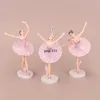 3 rosa Tanz-Ballerina-Hand, um Großhandel schöne Mädchen-Prinzessin-Puppe PVC-Spielzeug-Kuchen-Dekoration-Gezeitenspiel zu tun