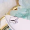 Bague en diamant en forme de larme en argent sterling 925 véritable et boîte d'origine adaptée aux bagues de mariage, bijoux de fiançailles pour femmes 1318339