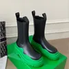 2021 Designer femmes bottes pneu en cuir véritable haut bas botte couleur bonbon cheville Haif peau de vache Chelsea chaussures à glissière hiver maîtrisé Martin Bootes