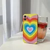 Custodie per telefoni TPU Rainbow Love Heart per iPhone X XS MAX XR 11 12Pro 8 7 Plus