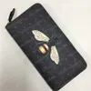 Portefeuilles Zippy Sanke Portefeuille Sacs à main Tiger Long Portefeuilles Mens Fold Card Holder Womens Passport Bee Folded Purse Photo Pouch # GZ07