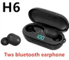 H6 Mini auricolare Bluetooth Display a LED Auricolari per telefoni cellulari Cuffie Cuffie con cancellazione del rumore Auricolari binaurali in-ear A6S E6S tws 5.0 Cuffie wireless Moda