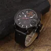 Luxury Brand CURREN Fashion Big Dial Men Watch Military Sport Quartz Watches Leather Strap BusinMetal Wristwatch Men's Clock X0524