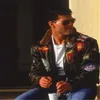 17 etiqueta bordada casual acolchoado couro jaqueta bomber masculina terno de voo TOP GUN