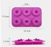 Molde de donut de silicone 6-cavidade donuts de cozimento moldes panela moldes antiadureza moldes máquina de lavar louça ferramentas bolo Bakeware ZC565