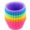 7 cm gel de silice doublures moule de cuisson silicone muffin tasse gâteau tasses cupcake cuisine outil de cuisson par mer T2I52814