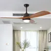 Ventilateurs de plafond Ventilateur d'intérieur à 3 lames avec télécommande Rétro en bois 52 pouces 110v 220v Ventilateur silencieux