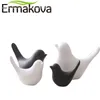 Ermakova 2 stuks van set keramische vogel beeldje dier standbeeld porselein thuisbar koffie winkel kantoor bruiloft decor geschenk 210804