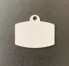 100pcs 태그 승화 DIY 블랭크 흰색 알루미늄 더블 사이드 사각형 애완견 태그 ID 카드 믹스 스타일