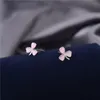 Jolie feuille rose petit goujon goujons bijoux d'été pour filles femmes 100% 925 argent sterling haute qualité avec boîte