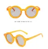 Enfants en gros, lunettes de soleil rounds enfants filles garçons en plastique vintage plastique mignon verres d'enfants de lunettes accessoires