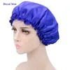 여자 자연 새틴 보닛 모자 헤어 액세서리 경량 통기성 도움 잠자는 성인 밤 보호 머리카락 조절 모자