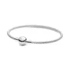 Sterling Silver Moments Mesh Bracelet For charm bead diy women fashion jewelry