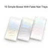 False Nails Press On Nail Packaging Box Bulk Package Hela 102030 Tomma Tips Fall lådor med TRAYS9823397