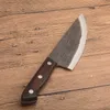 Sonderangebot Kochmesser High Carbon Steel Satin Blade Full Tang Holzgriff Feststehende Messer Scharfe Klingen handgefertigt