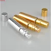 5ML UV Gold Parfum Travel Spray Perfume Bottle Makeup Portable Empty Cosmetic Containers with Aluminium Pump 100pcs/lotgoods