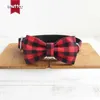 Collier d'étiquette d'identification de chien personnalisé Muttco pour Chihuahua Poodle The Red Black Plaid Nom de l'animal personnalisé et numéro de téléphone 5 tailles UDC074 210729