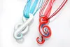 6 Color Handmade Murano Lampwork Glass Musical Notation Pendant Necklace For Women Gift