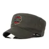 Men Army Cap Militaire hoed Baseball caps Green Cool Volwassene verstelbare rode sterren Flat Top Wide Brim Hats Delm22
