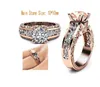 2021 Personnalité de la mode Vente chaude Femmes Anneau Alliage plaqué or 14K Rose Gold Convient à la robe de mariée bague de fiançailles Bague cadeau de haute qualité choix multicolore