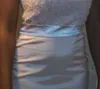 エレガントな人魚の花嫁介添人ドレスワンショルダーレースアップリケスイープトレーニング夏のフォーマルイブニングウエディングドレス