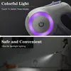 3M/5M LED Touch Light Leash and Collar Automatic Retractable Traction Rope for Small Medium Dogs Outing Pet Supplies