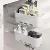 Ganci Rails Scaffale da cucina per la casa Scaffale da parete per contenitori in plastica Accessori per cassetti Organizzatore