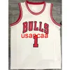 Tüm Nakış 1# Gül Beyaz Basketbol Forması Erkek Kadınlar Gençlik Yeleği Herhangi Bir Numara Ekle XS-5XL 6XL Yelek