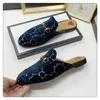 2022 Designer Princetown Slippers Lederen Muilezels Dames Loafers Metalen Ketting Comfortabel Casual Shoe Kant Velvet Slipper Box