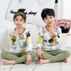 Kids pajamas 2-11T children spring animal cotton pyjamas girls cartoon cute nightwear boys sleepwear sets baby soft clothing 210915