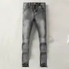 2021SS Men de l'automne d'hiver Jeans Gris Sacs Great Brand célèbre pantalon à jambes minces Men Elastic Black Friday Lavé Casual