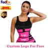 Бесплатный пользовательский логотип Мужчины Женщины формируют тренер по талии пояс корсет для похудения с регулируемой поддержкой талии.