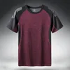 티셔츠 남성 M-6XL 7XL 8XL 새로운 접합 퀵 드라이 짧은 소매 티셔츠 남성 러닝 탑 스트레치 피트니스 옷 캐주얼 T 셔츠 Y0322