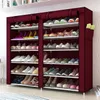 3/4/5/6/8 Layers Dustproof Assemble Shoes Rack DIY Home Furniture Non-woven Storage Shoe Shelf Hallway Cabinet Organizer Holder FHL275-ZWL701