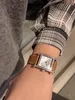 تخصيص Divil Divil Square Watch Ladies Leather Leather Lostwatch Wristwatch Diamond الشهيرة العلامة التجارية Heure Watch 21mm 26mm8654094