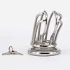 NXY Cockrings Male Chastity Devices Stainless Steel Cock Cage for Men Metal Belt Penis Ring Sex Toys Lock Bondage Adult Products 1214