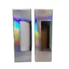 5pcs holographic box fit 20oz 30oz straight skinny stainless steel tumbler with plastic lids laser boxes