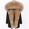 Futra kobiet sztuczna kurtka furtjy 2022 Prawdziwy kołnierz szopa zimowa odzież grubość ciepła płaszcz parki