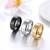 Klassieke heren 8mm roestvrij stalen ringen geborsteld oppervlak bruiloft band unisex engagement sieraden maat 6-13