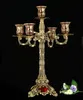 Ljushållare Lyxig Guldhållare Retro Romantiskt Bröllopsmiddag Vintage Large Candelabros Lantern Dekoration MM60ZT