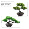 Ghirlande di fiori decorativi Piante artificiali Bonsai in vaso Pino all'aperto Pianta finta Teen Room Decor Tavolo Ornamento per la casa Realistico P